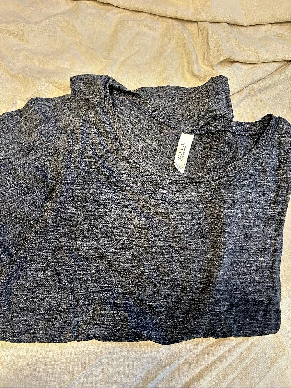 Bella + Canvas Unisex Heather CVC Short Sleeve Tee Gray